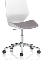 Florence 5 Star Base White Frame Fabric Visitor Chair, 