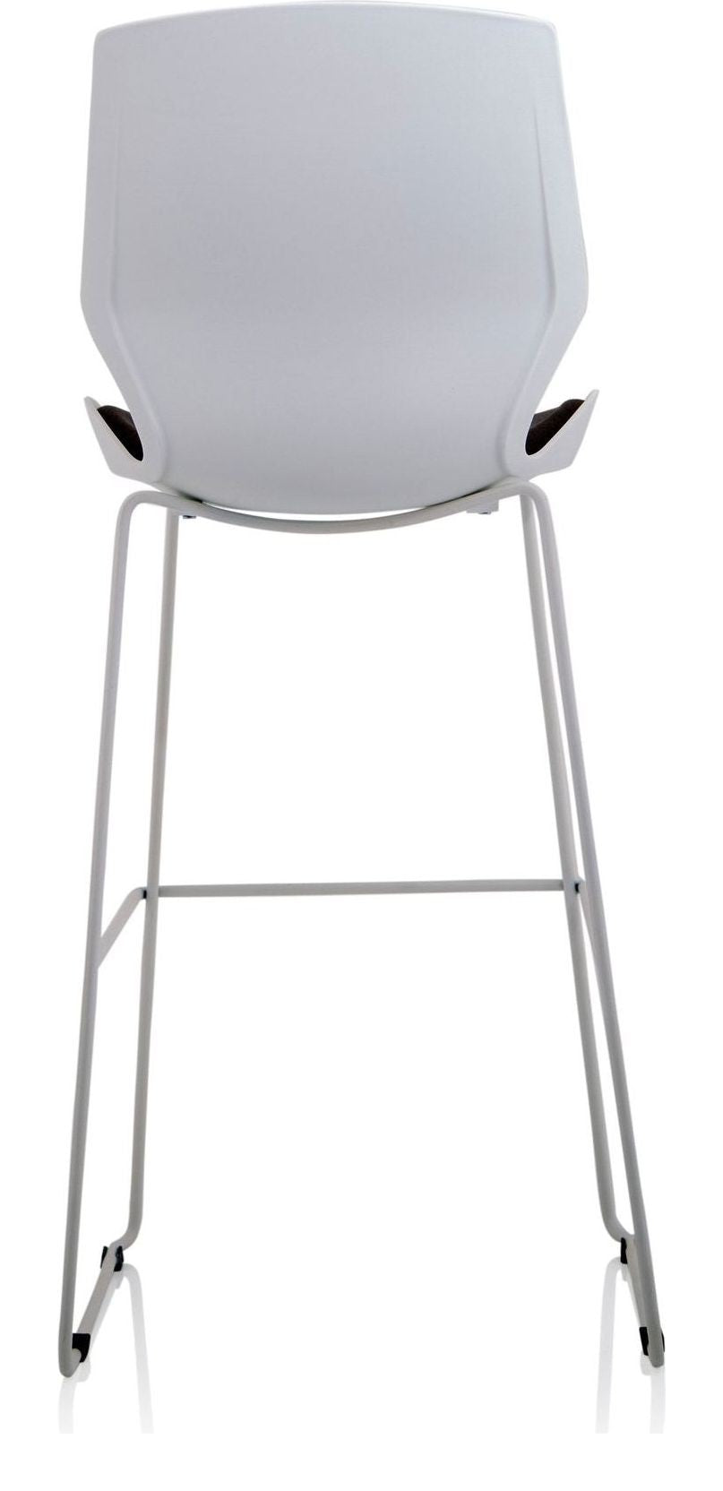 Florence White Frame Fabric Seat High Stool Chair, , another view 5