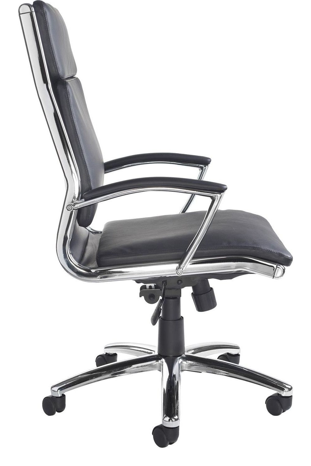 Florence Leather Executive Chair in black from the side
