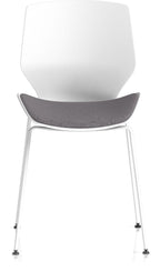 Florence White Frame Fabric Seat Visitor Chair, , another view 1