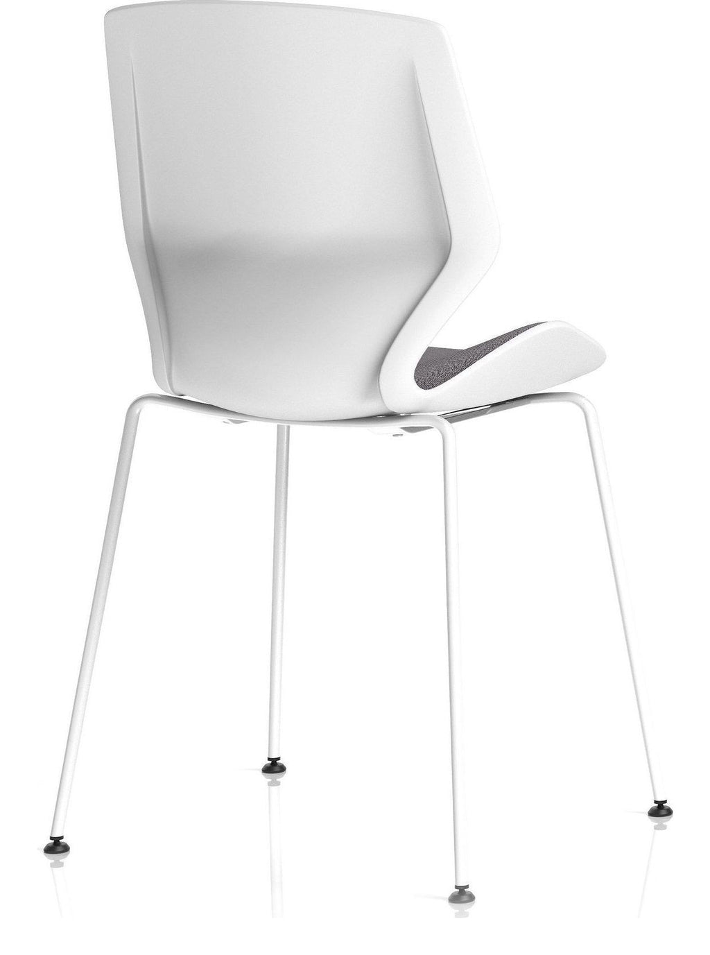 Florence White Frame Fabric Seat Visitor Chair, , another view 3