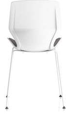 Florence White Frame Fabric Seat Visitor Chair, , another view 4