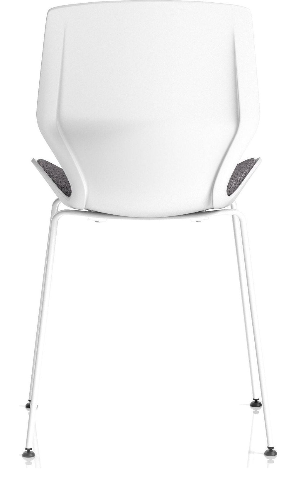 Florence White Frame Fabric Seat Visitor Chair, , another view 4