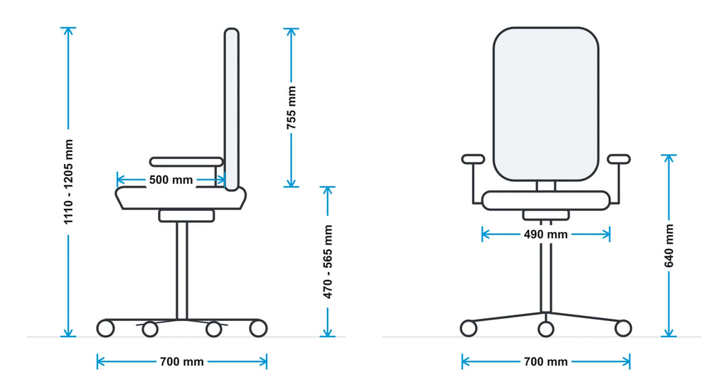 Fonseca 2 Office Chair measurements