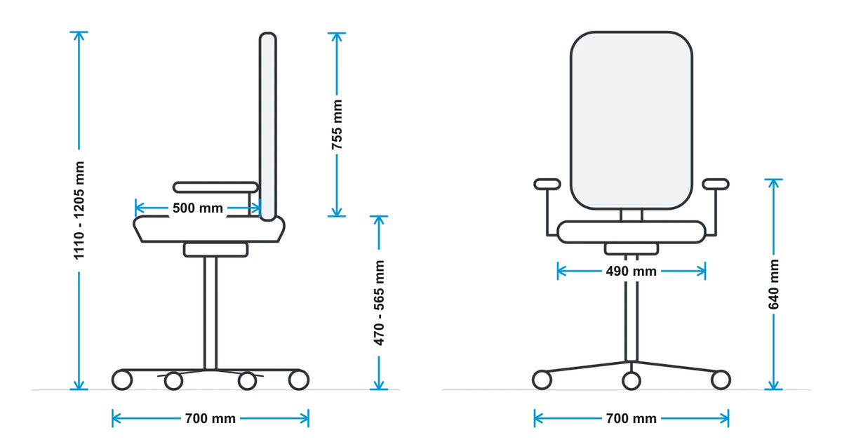 Fonseca 2 Office Chair measurements