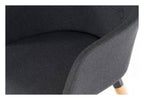 Four Legged Fabric Reception Chair in graphite, view 3
