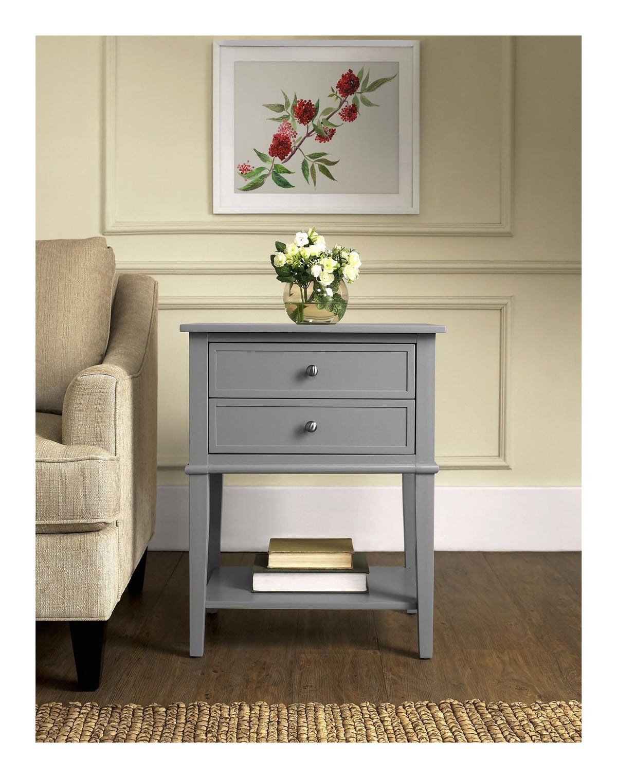 Franklin Accent Table With 2 Drawers, view 9