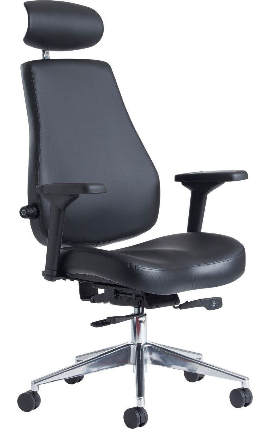 Franklin high back executive chair in black leather