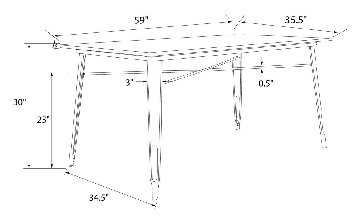 Fusion Rectangular Dining Table, view 5