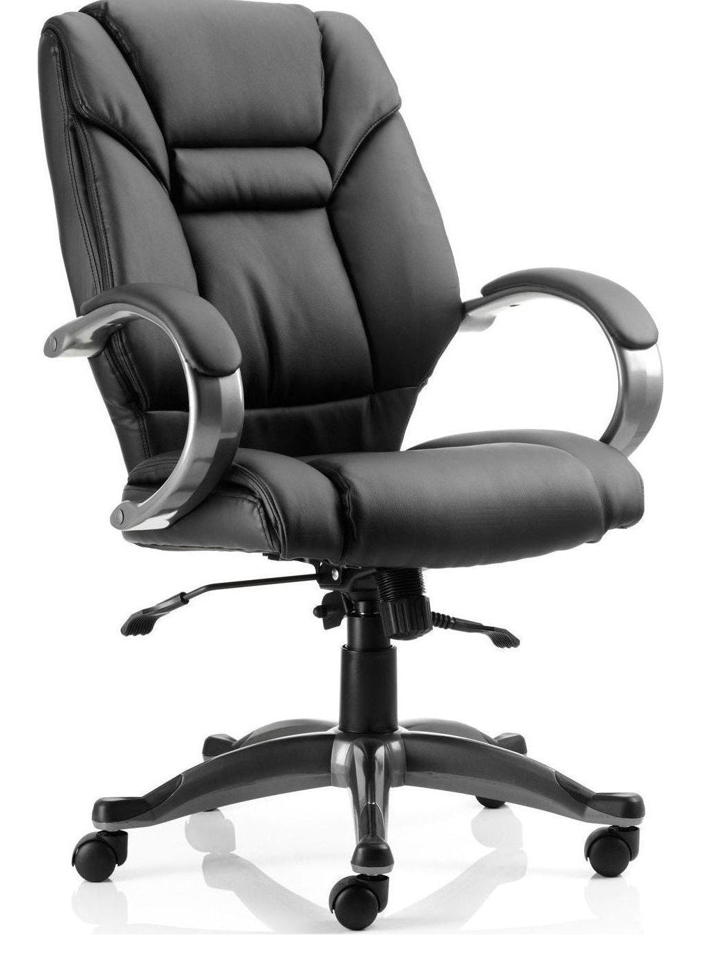 Galloway High Back Leather Executive Chair, black leather