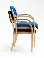 Galston Wooden Frame Stacking Armchair, view 10