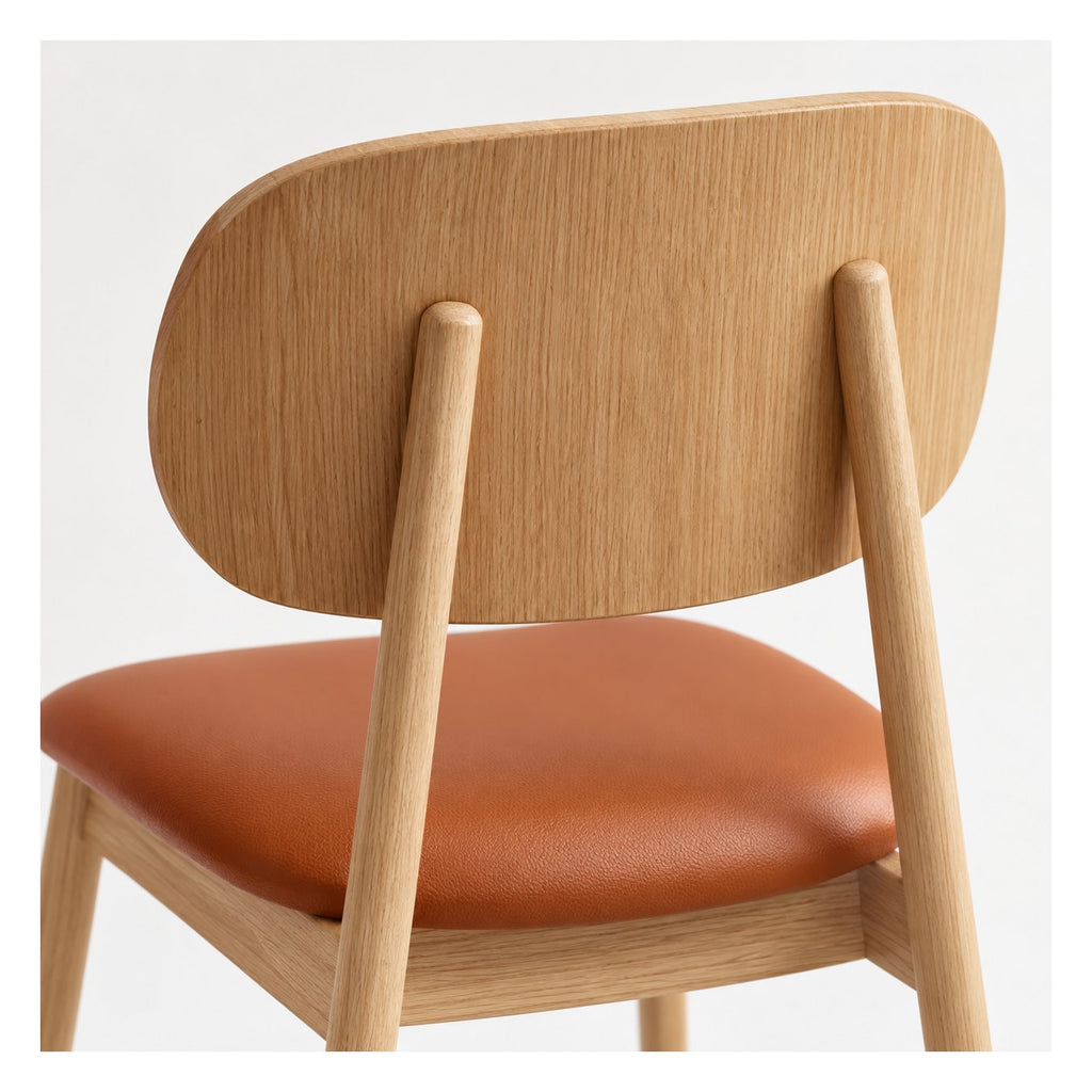 Garda Side Chair, close up of the frame