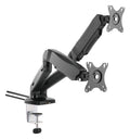 Gas Spring Dual Monitor Arm with USB and Audio Ports