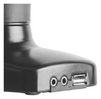 Gas Spring Single Monitor Arm with USB and Audio Ports, view 4