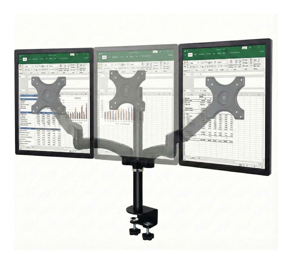 Gas Spring Triple Monitor Arm, view 2