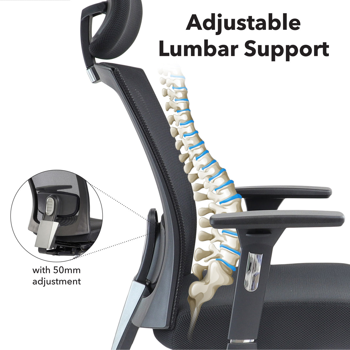 Gemini Mesh Task Chair detail