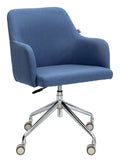 Girona Medium Back Fabric Armchair in denim