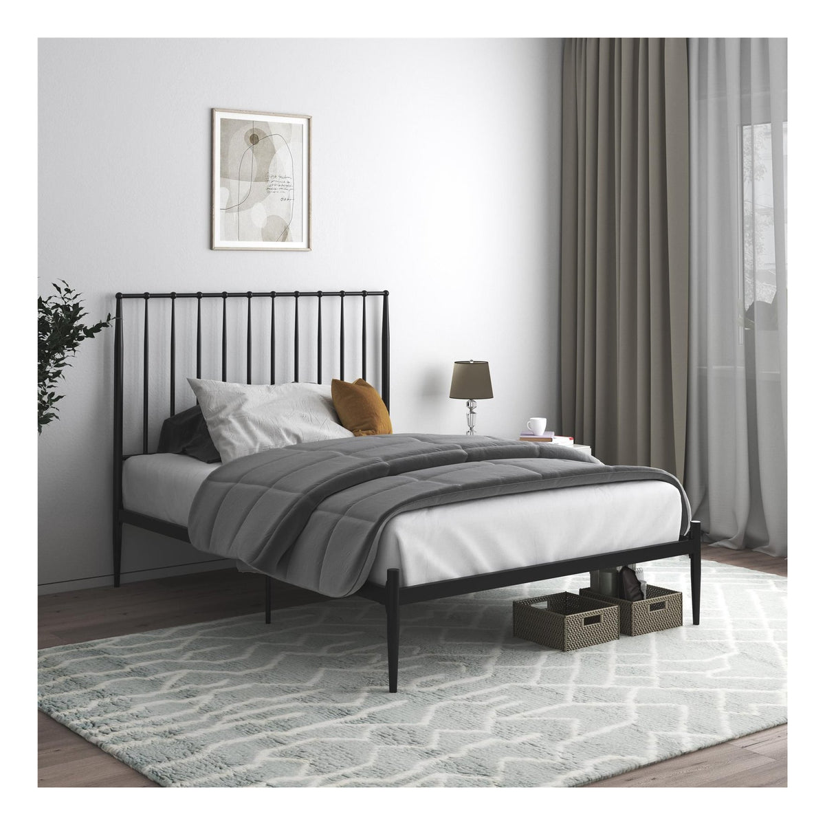 Giulia Modern Metal Bed, view 12