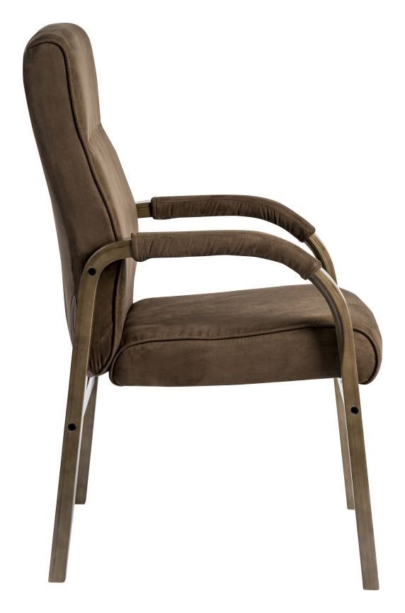 Glencoe Visitor Chair in brown, view 3