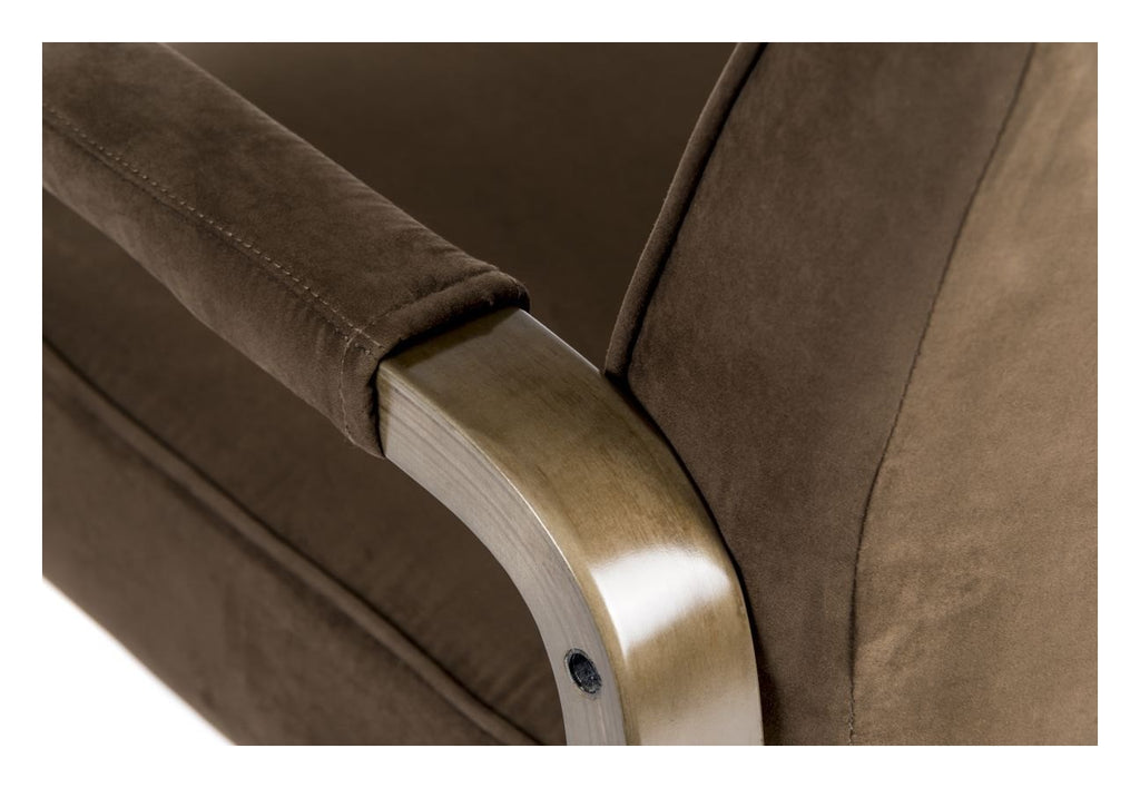 Glencoe Visitor Chair in brown, view 4