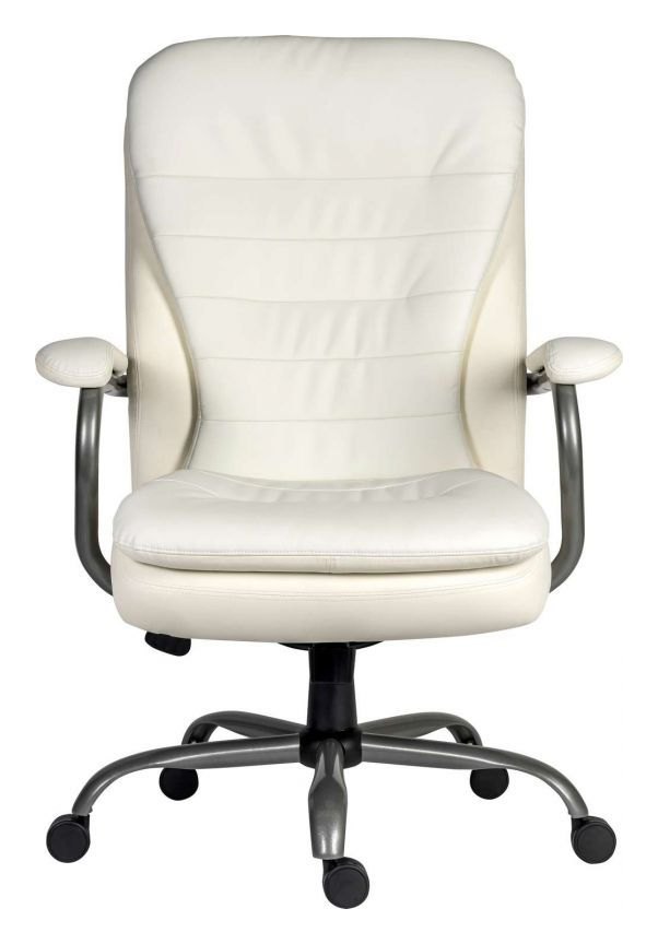 Goliath Heavy Duty Executive Chair in white, view 2