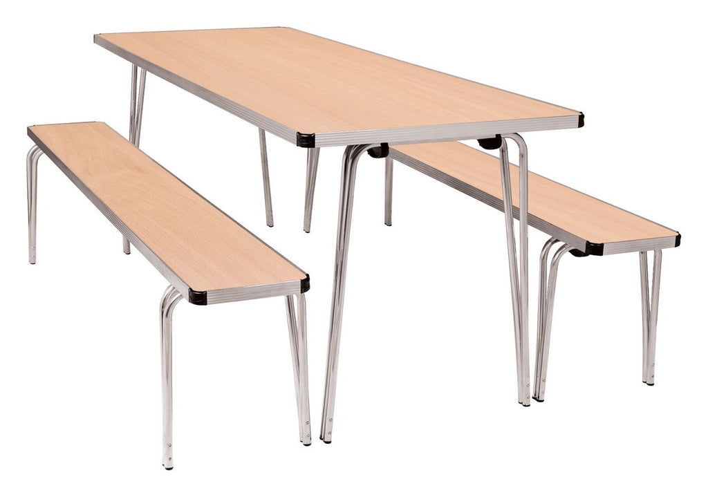 GoPak Contour25 Folding Table and Bench Set, Beech top