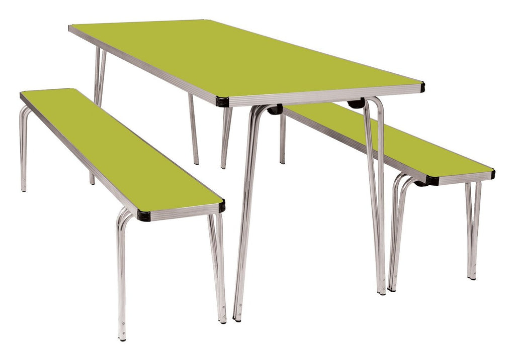 GoPak Contour25 Folding Table and Bench Set, Acid Green top