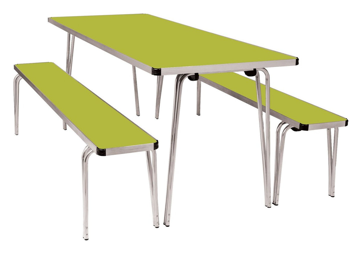 GoPak Contour25 Folding Table and Bench Set, Acid Green top