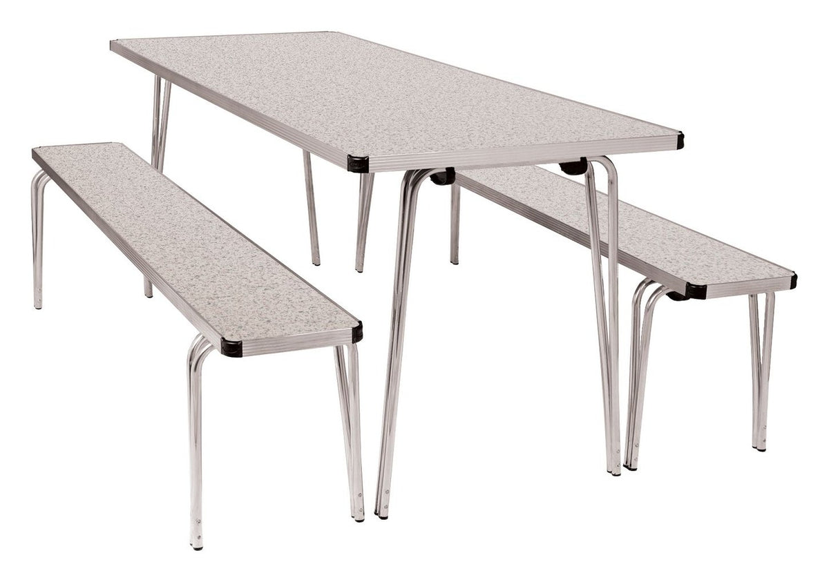 GoPak Contour25 Plus Folding Table and Bench Set, Ailsa top