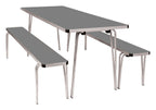 GoPak Contour25 Plus Folding Table and Bench Set, Storm top