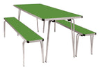 GoPak Contour25 Plus Folding Table and Bench Set, Pea Green top