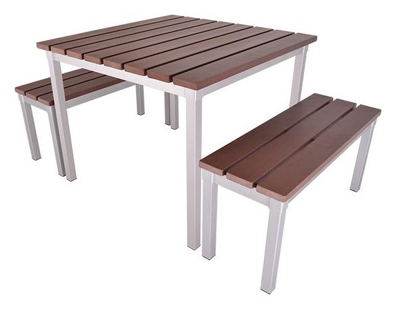 GoPak Enviro Mahogany Outdoor Square Duo Set
