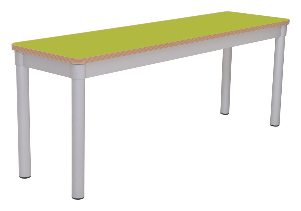 GoPak Enviro Rectangular Bench, Acid Green top