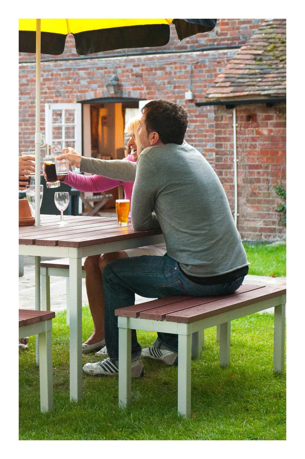 GoPak Enviro Slatted Seat Outdoor Bench, view 2