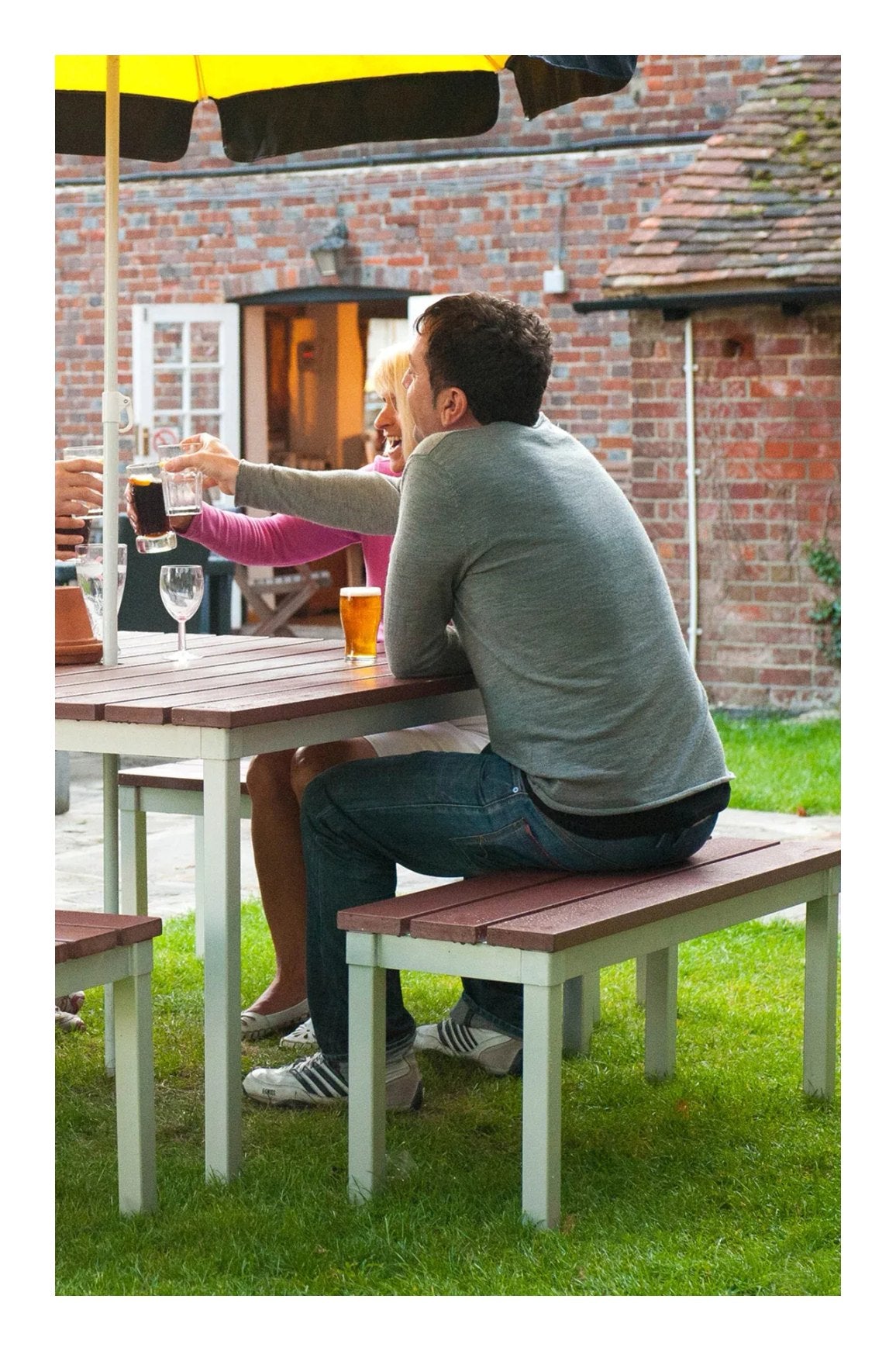 GoPak Enviro Slatted Seat Outdoor Bench, view 2