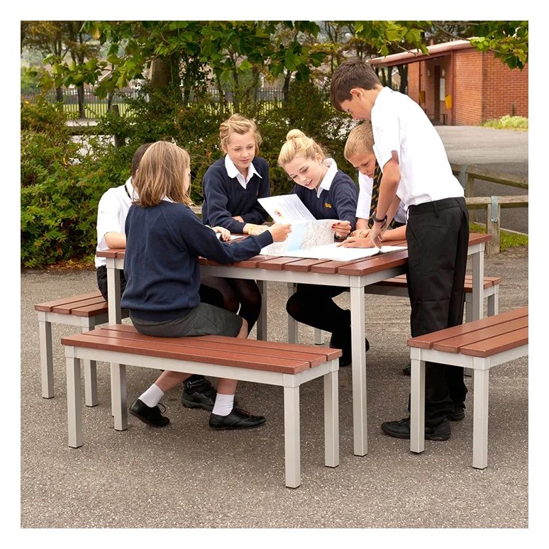 GoPak Enviro Slatted Seat Outdoor Bench, view 3