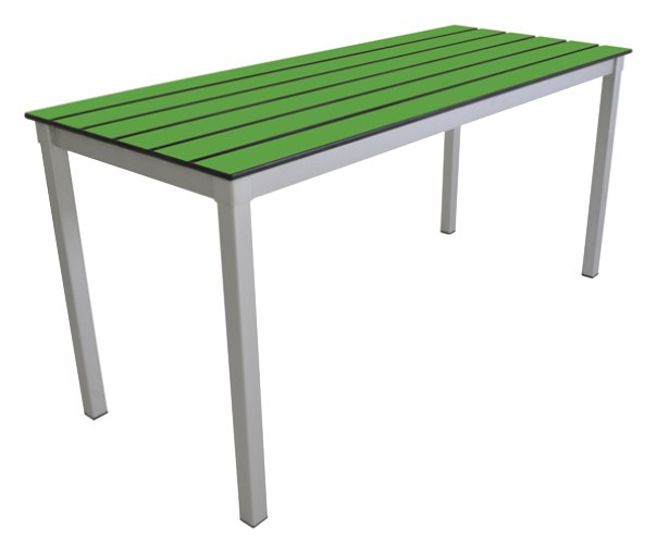 GoPak Enviro Slatted Top Rectangular Outdoor Table, view 3
