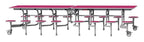 GoPak GoRoll 10ft Folding Table with 16 Stools (Early Years), Fuchsia top