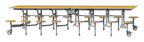 GoPak GoRoll 10ft Folding Table with 16 Stools (Early Years), Mustard top