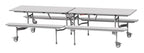 GoPak GoRoll 10ft Folding Table with Fixed Benches, Ailsa top