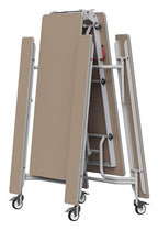 GoPak GoRoll 10ft Folding Table with Fixed Benches, Mocha top