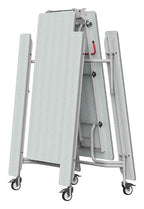 GoPak GoRoll 10ft Folding Table with Fixed Benches, Snow Grit top