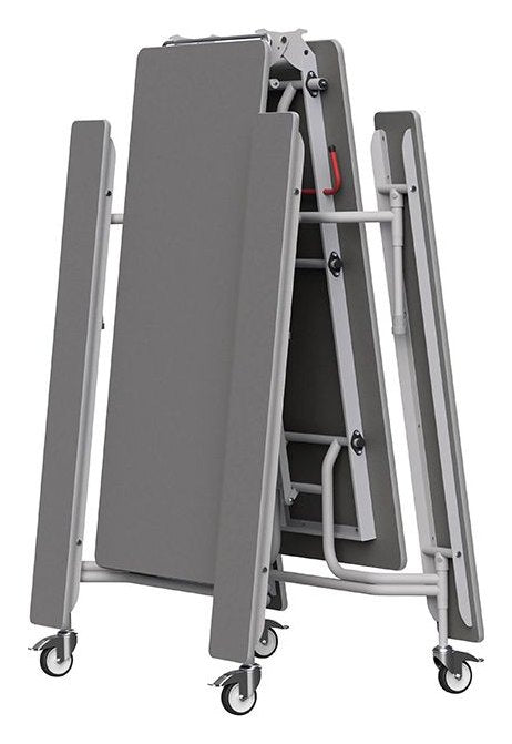 GoPak GoRoll 10ft Folding Table with Fixed Benches, Storm top
