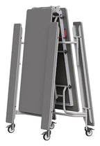 GoPak GoRoll 10ft Folding Table with Fixed Benches, Storm top