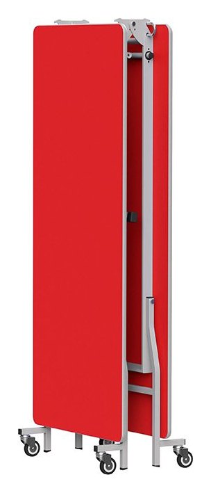 GoPak GoRoll 12ft Folding Table, Poppy Red top