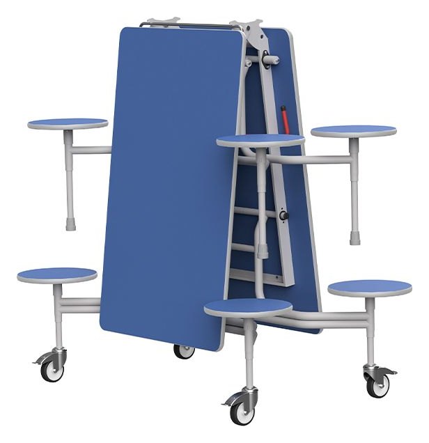GoPak GoRoll Folding Table with Stools, Azure top