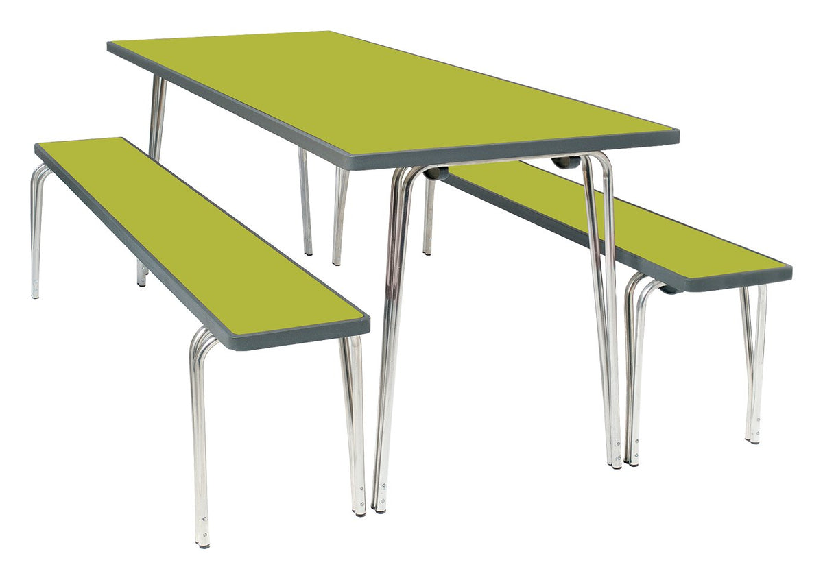 GoPak Premier Folding Table and Bench Set, Acid Green top