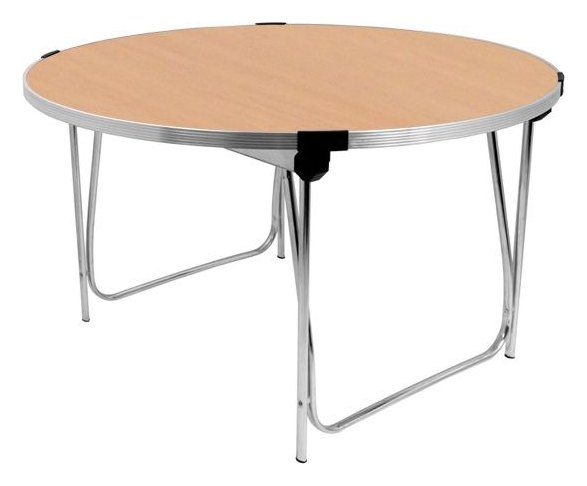 GoPak Round Folding Table, Oak top