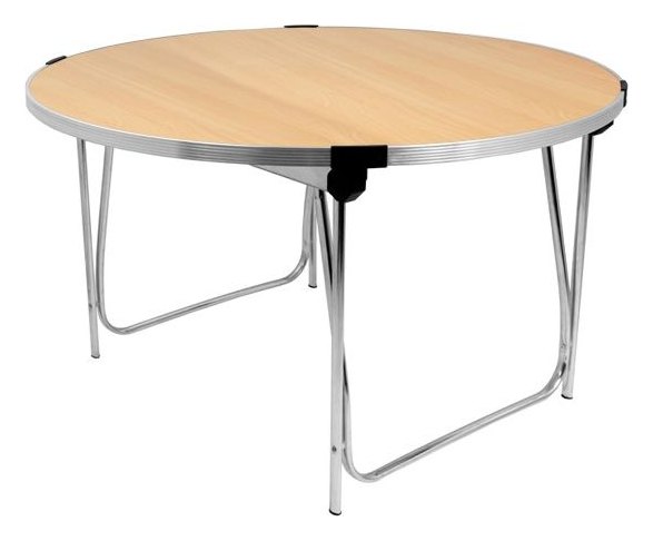 GoPak Round Folding Table, Beech top