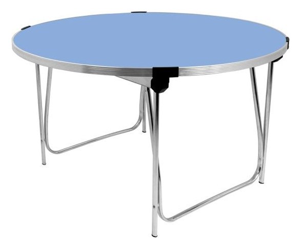 GoPak Round Folding Table, Powder Blue top